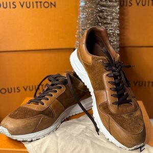 Louis Vuitton Brown Suede & Leather Sneakers